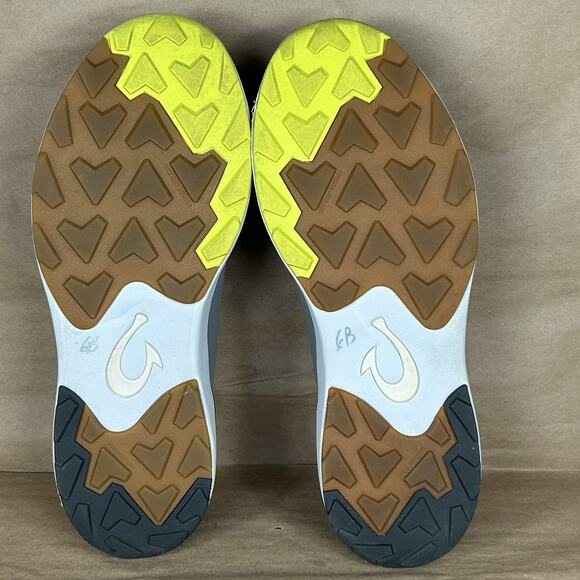 Olukai Nihoa Li Mens Size 12 Gray Knit Leather Trim Casual Lightweight Sneakers - Picture 11 of 11